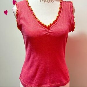 1990s Y2K LEI Pink Top